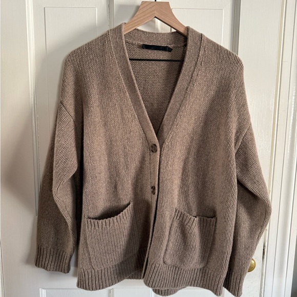 Jenni Kayne Cashmere Spencer cardigan- Almond xxs nwot